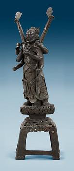 1358. A massive Japanese bronze figure of a deity, 19th Century.
