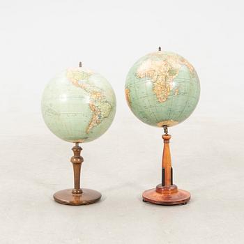 Globes, 2 pcs, first half of the 20th century.