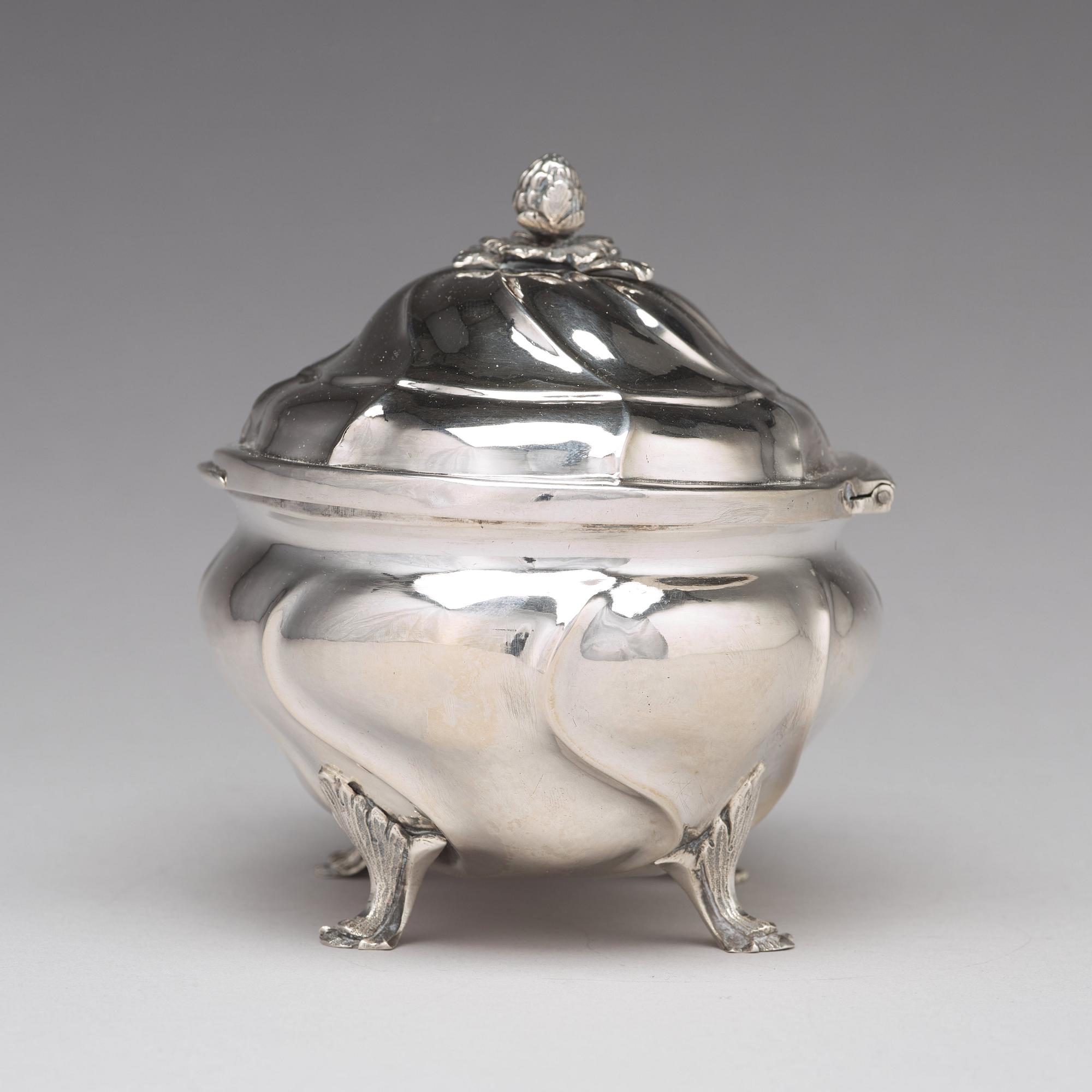 A Swedish 18th century silver sugar-casket, mark of Andreas Öhrman, Stockholm 1769.