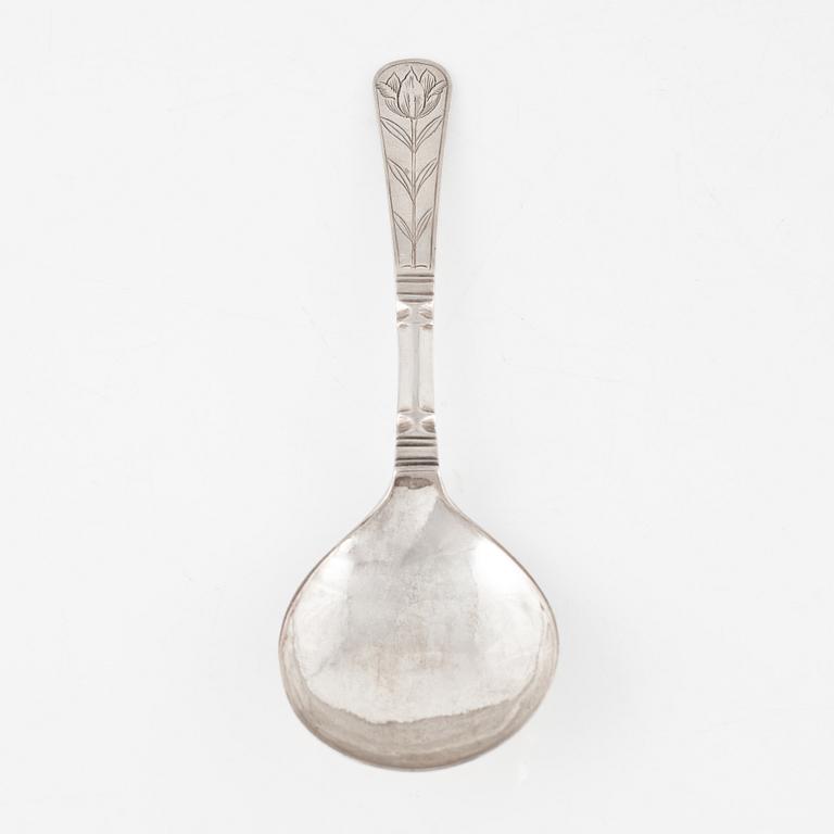 A Norwegian 17th century silver spoon, mark of Oluf Jorgensen (Bergen 1650-1700).