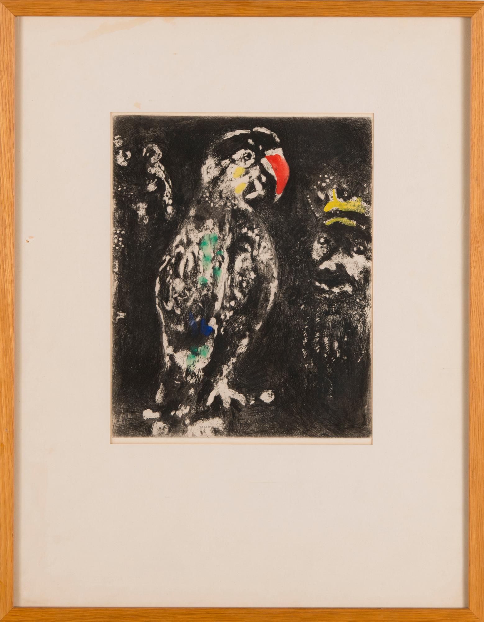 MARC CHAGALL, etching, plate signed.