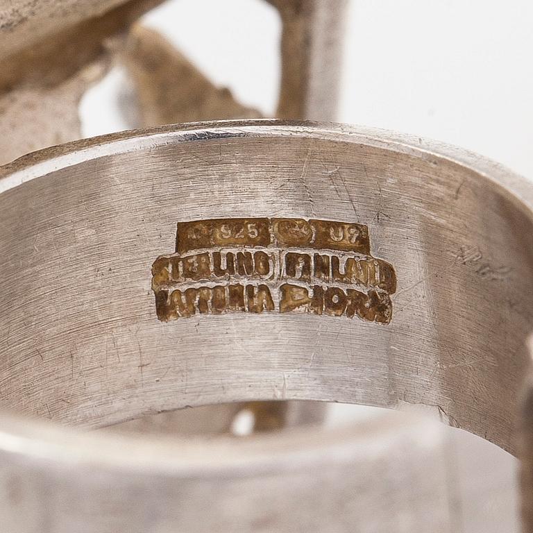 Björn Weckström, A sterling silver ring "Jaara's dream" for Lapponia 1973.