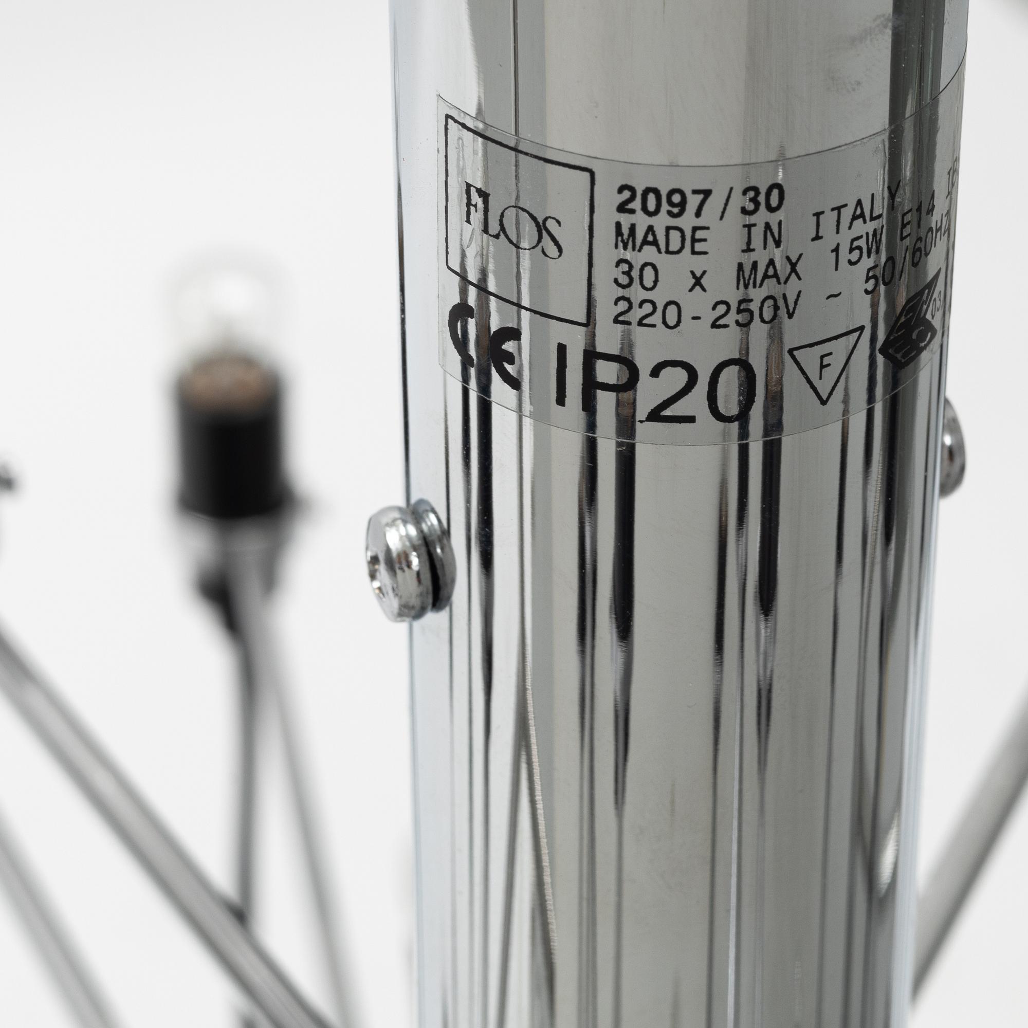 Gino Sarfatti, taklampa, modell 2097/30, Flos, Italien.