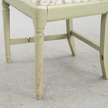 Stolar, 6 st, sengustavianska, sannolikt Lindome, snarlika, omkring 1800.