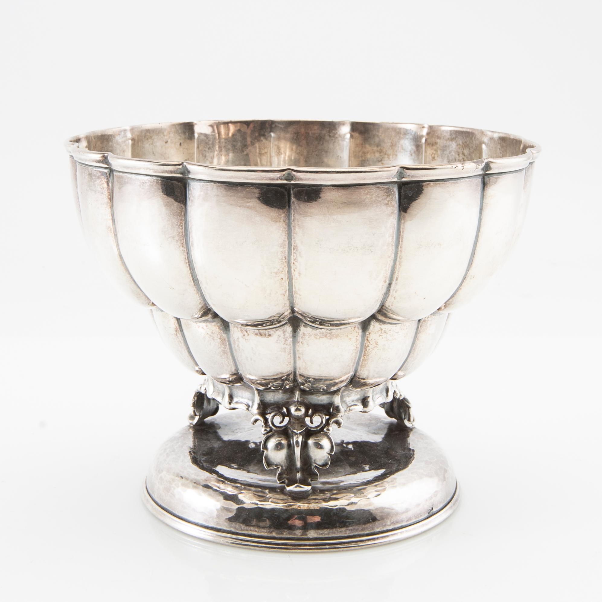 Goblet on foot Swedish import marks silver first half of the 20th century.