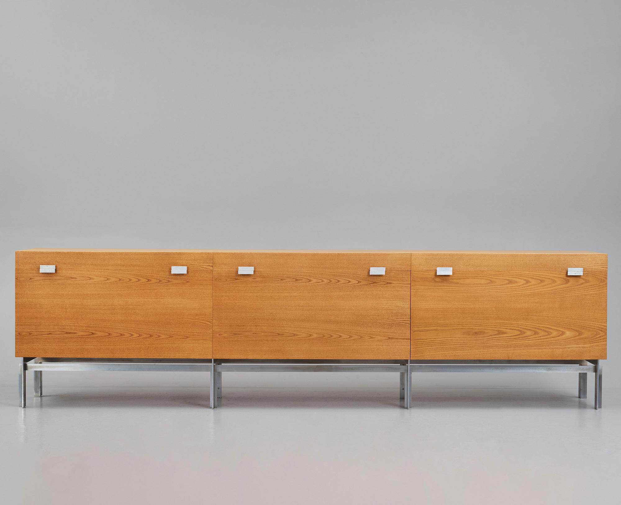 Preben Fabricius & Jørgen Kastholm, attributed to, a large sideboard, presumably executed by cabinetmaker Poul Bachmann, Denmark 1966–1970.
