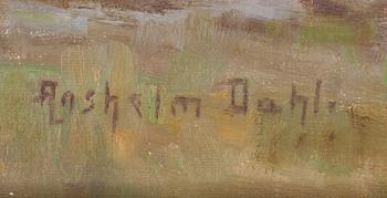 ANSHELM DAHL, olja på duk, sign.