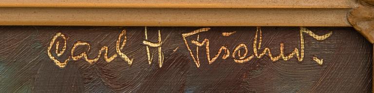 Carl Holger Fischer, Sunflowers in a Vase.