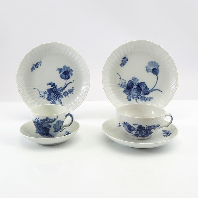 Service set, approximately 57 pieces, "Blå Blomst" Royal Copenhagen, Denmark, porcelain.