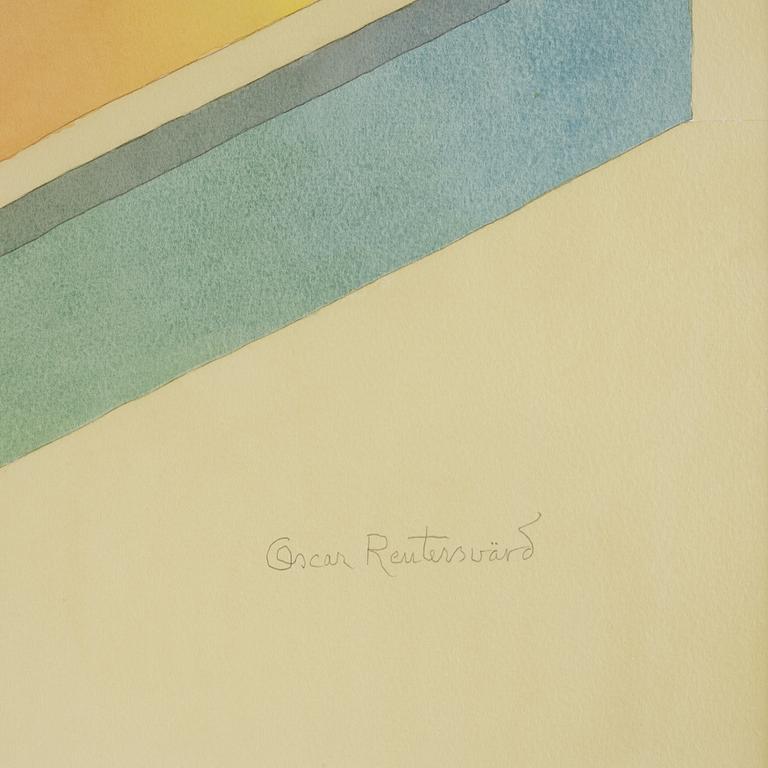 OSCAR REUTERSVÄRD, watercolor, signed and dated 1998 on verso.