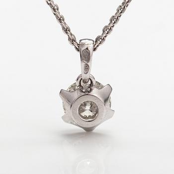 Kaulakoru, 18K valkokultaa, timantti n. 1.00 ct.