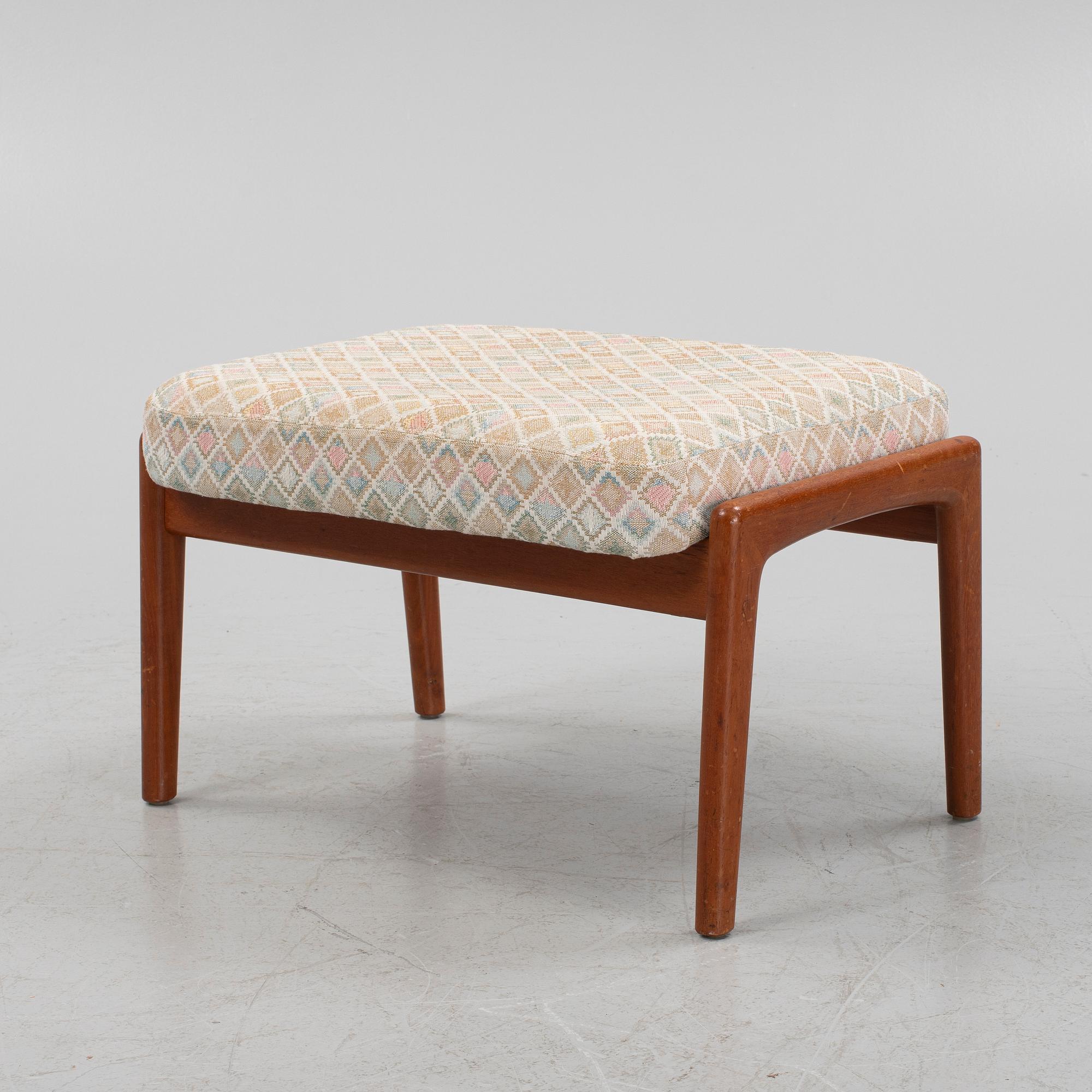 Folke Ohlsson, fåtölj med fotpall, "Profil", Dux, 1960-tal.