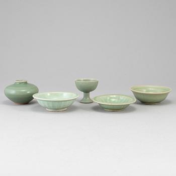 A group of celadon ware, South East Asia. Ming style, 20th Century.