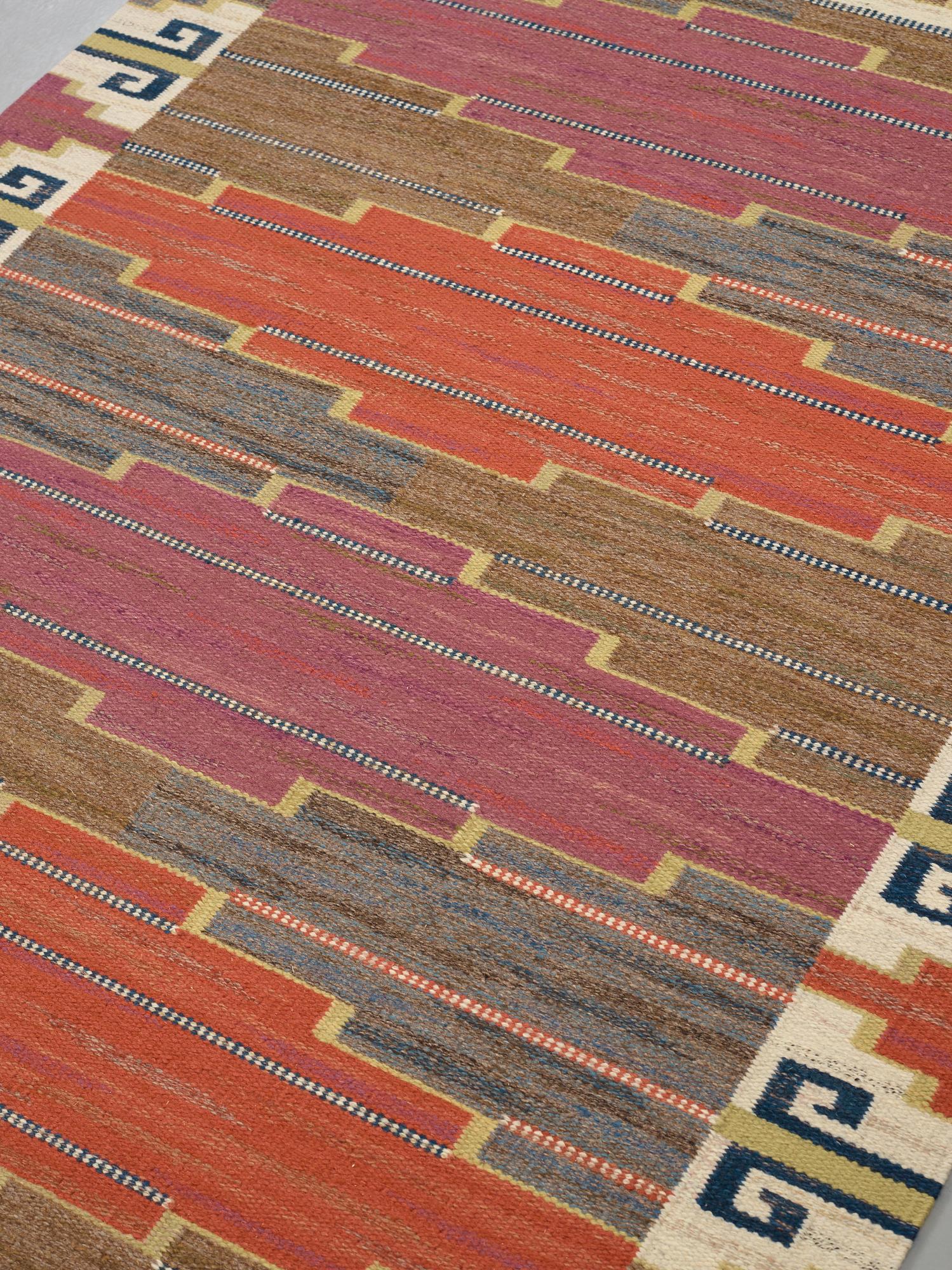 Märta Måås-Fjetterström, MATTA, "Bruna heden", rölakan, ca 210 x 152,5 cm, signerad  AB MMF MN.