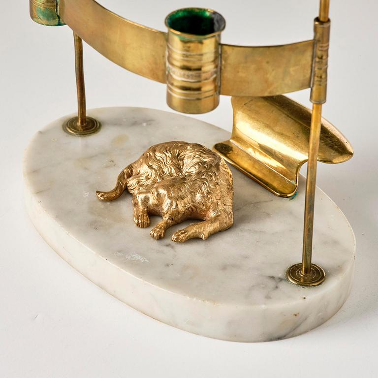 Läslampa, för två ljus, Stockholmsarbete, 1700-talets slut, Sengustaviansk.