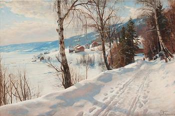 Peder Mork Mönsted, Winter scene from Vignaes.