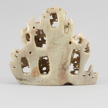 SKULPTUR, soapstone, orientalisk, 1900-tal.