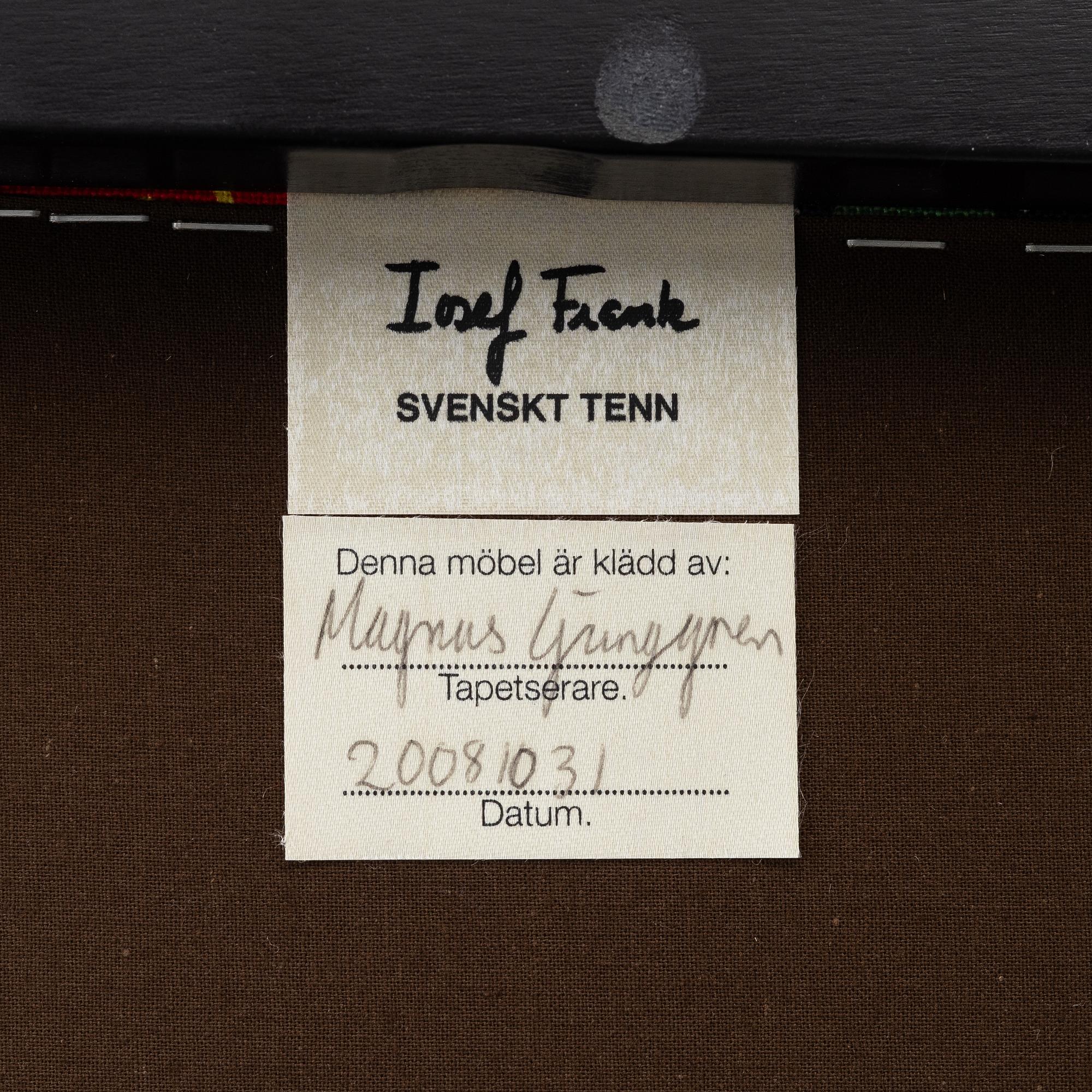 Josef Frank, chairs, 6 pcs, model 2025, Svenskt Tenn.