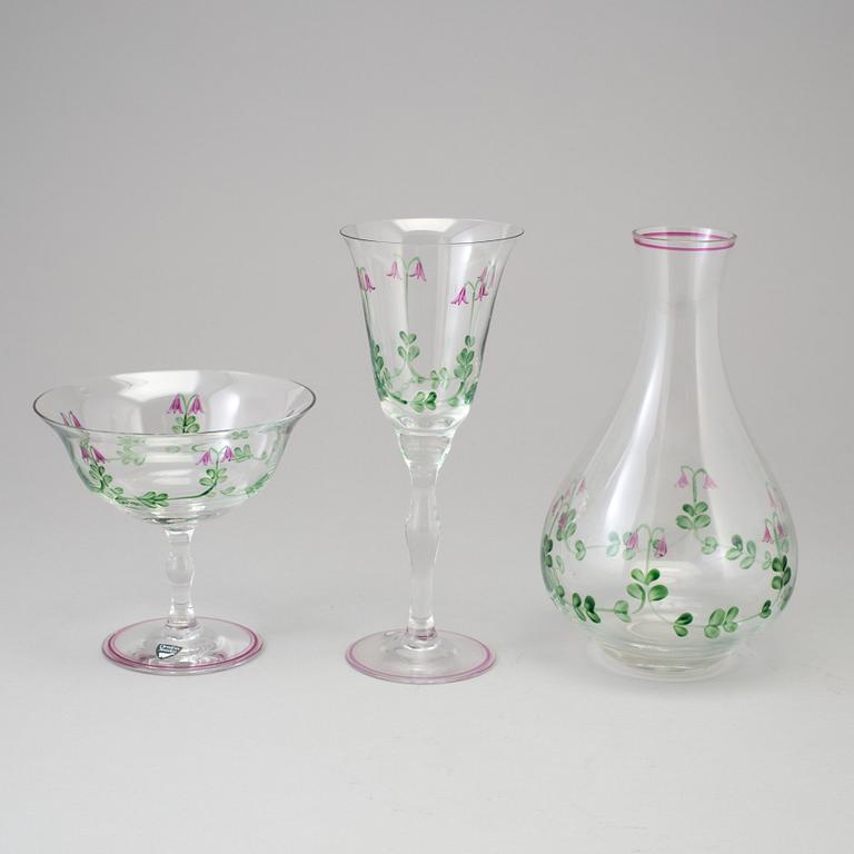 EVA ENGLUND, a 24 piece 'Linnea' glass service from Orrefors.