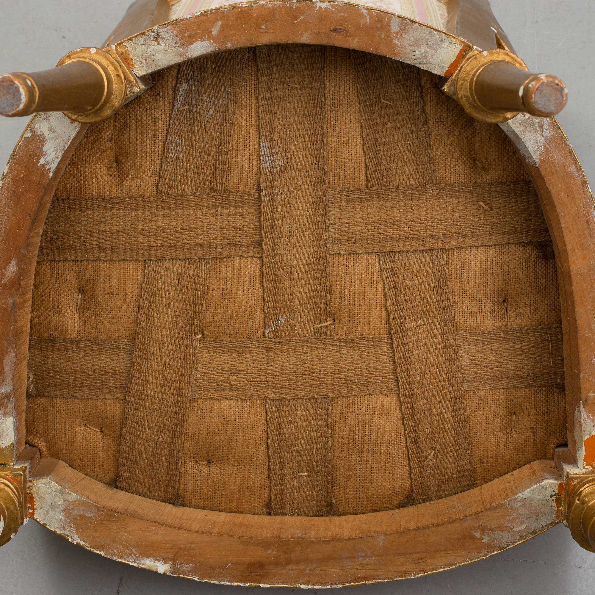 KARMSTOL, Gustavianskt stockholmsarbete, 1700-talets slut.