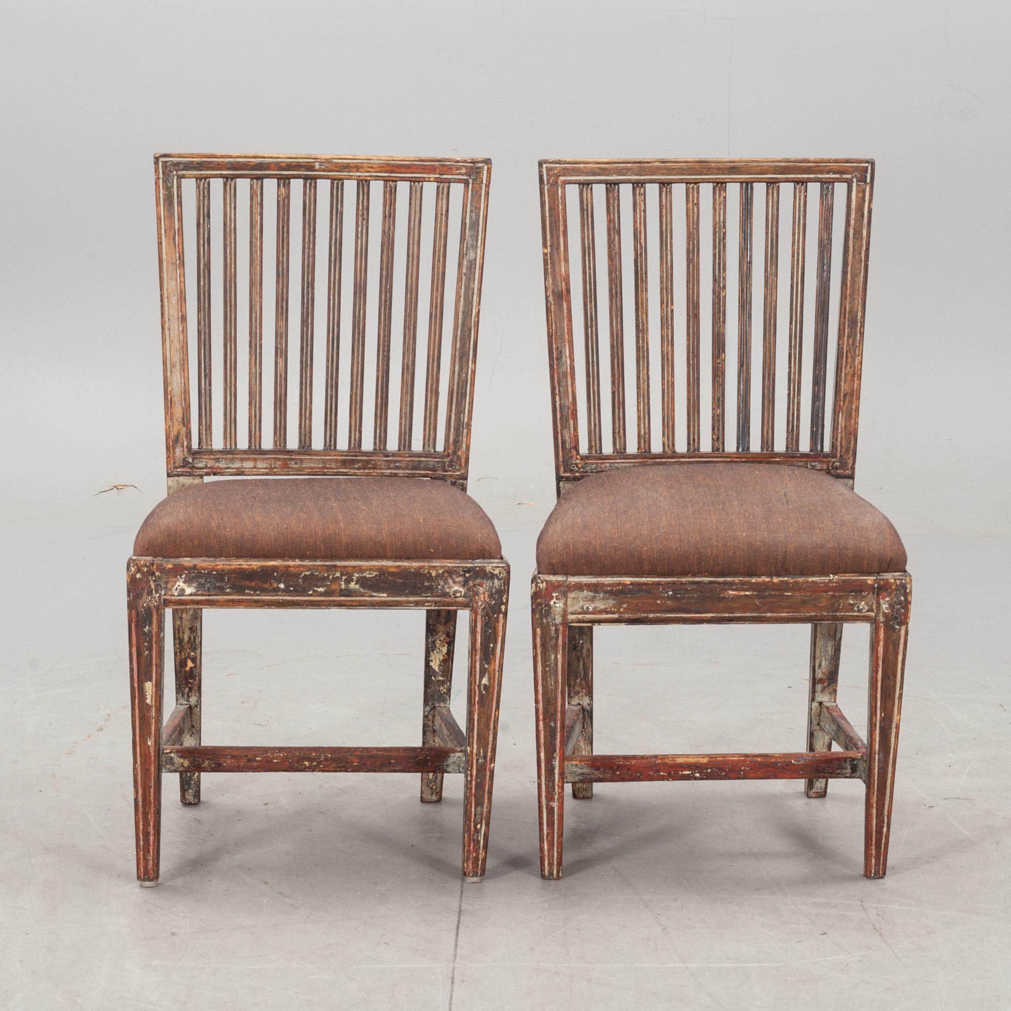 STOLAR, ett par, allmoge, 1800-tal.