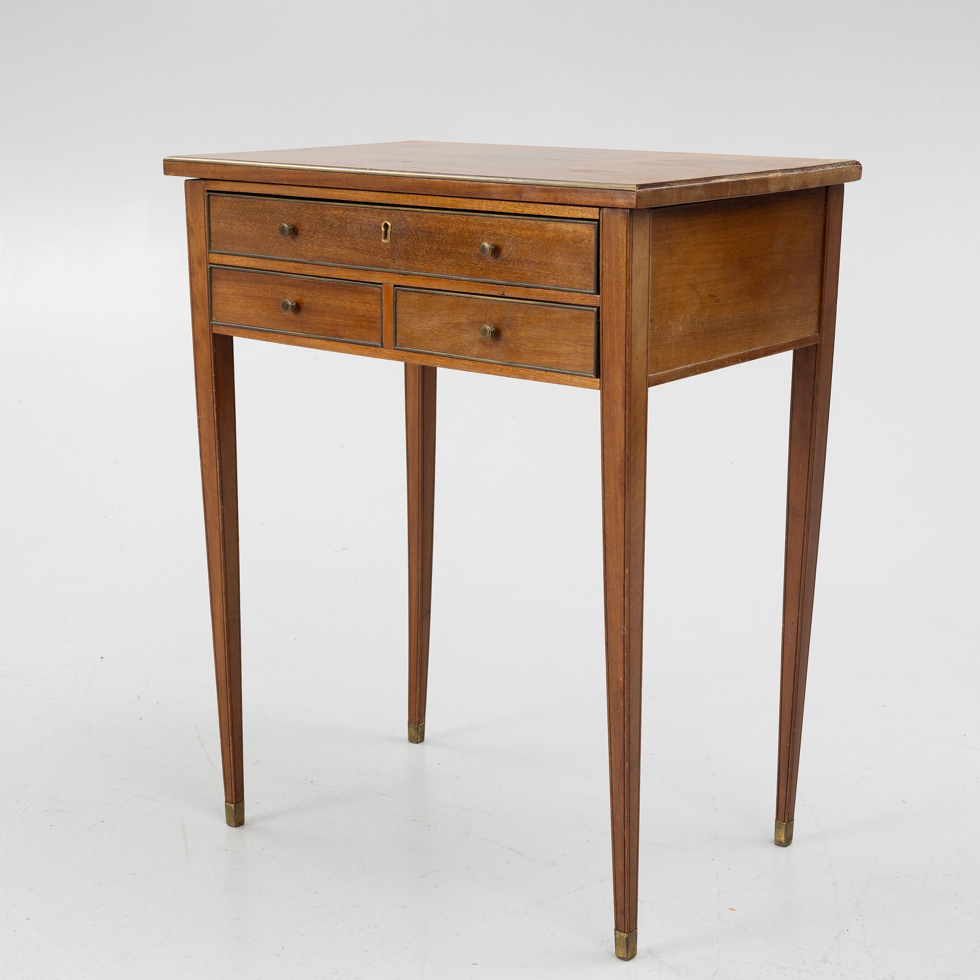 A Gustavian style table, 19th Century.