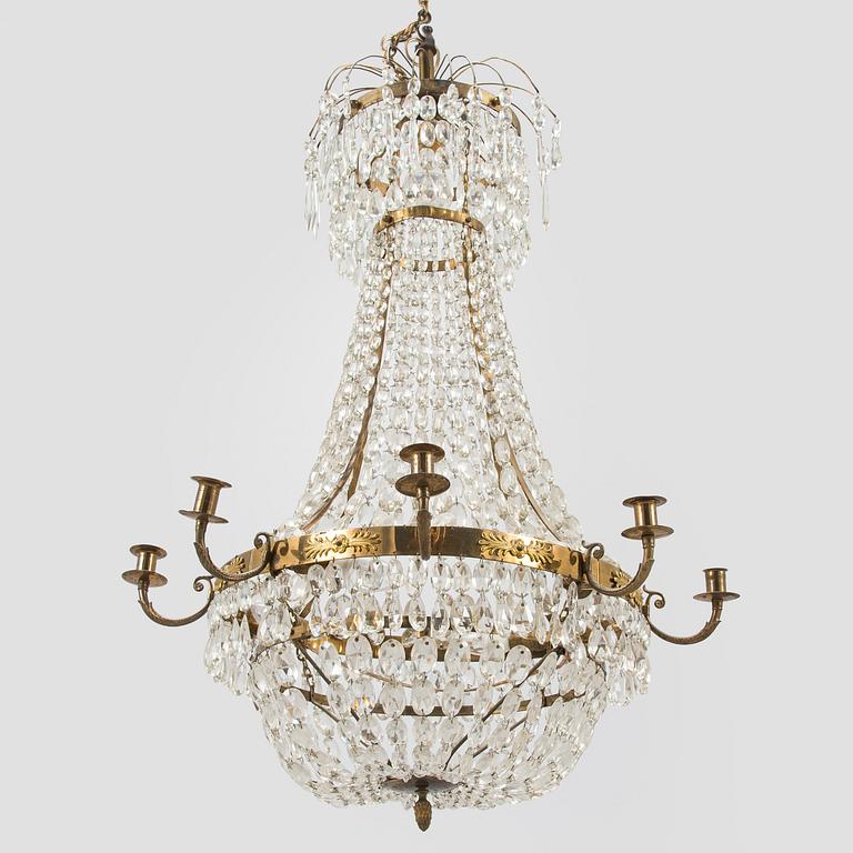 An Empire style chandelier, first half of the 20th century.