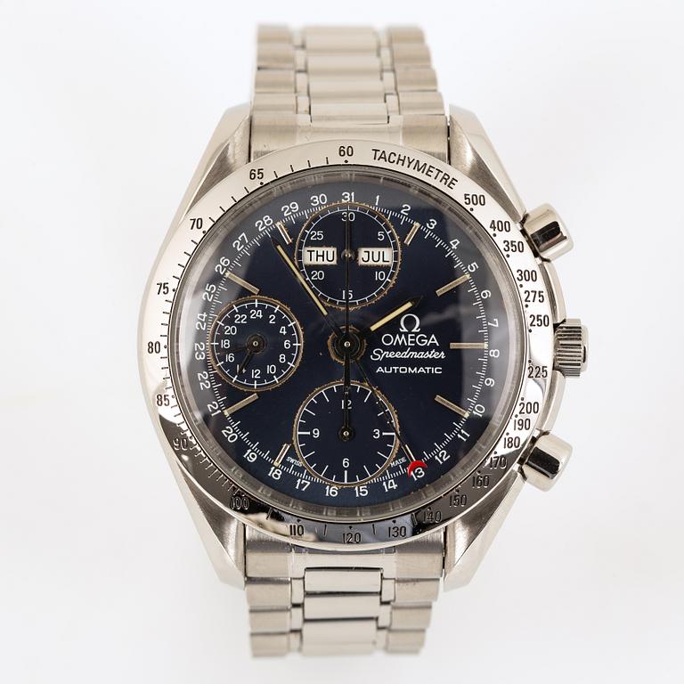 Omega, Speedmaster, Day-Date, "Tachymetre", wristwatch, 39 mm.