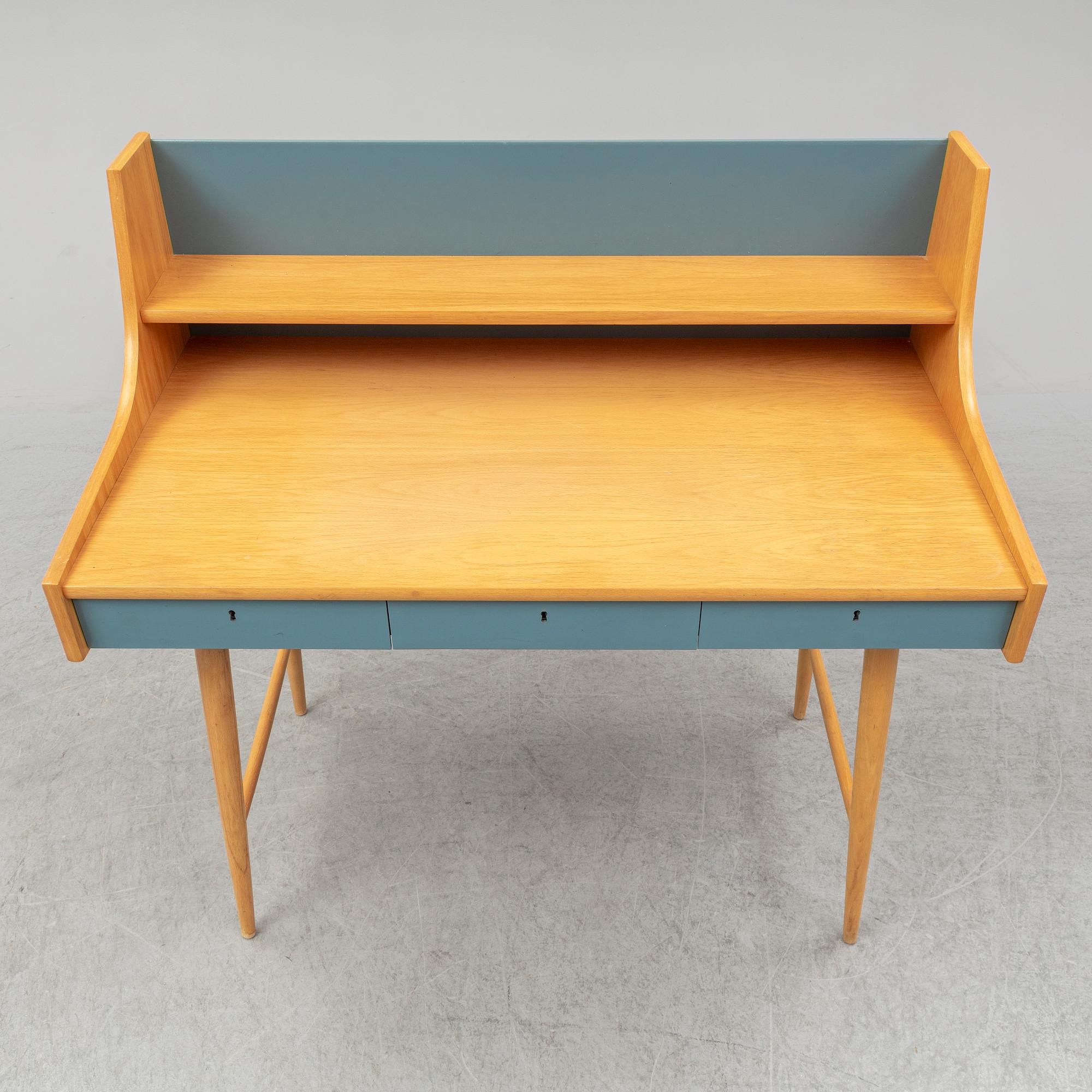 A "Ola-pulten" writing desk, designed by John Texmon for Blindheim Møbelfabrikk, in production from approx 1957.