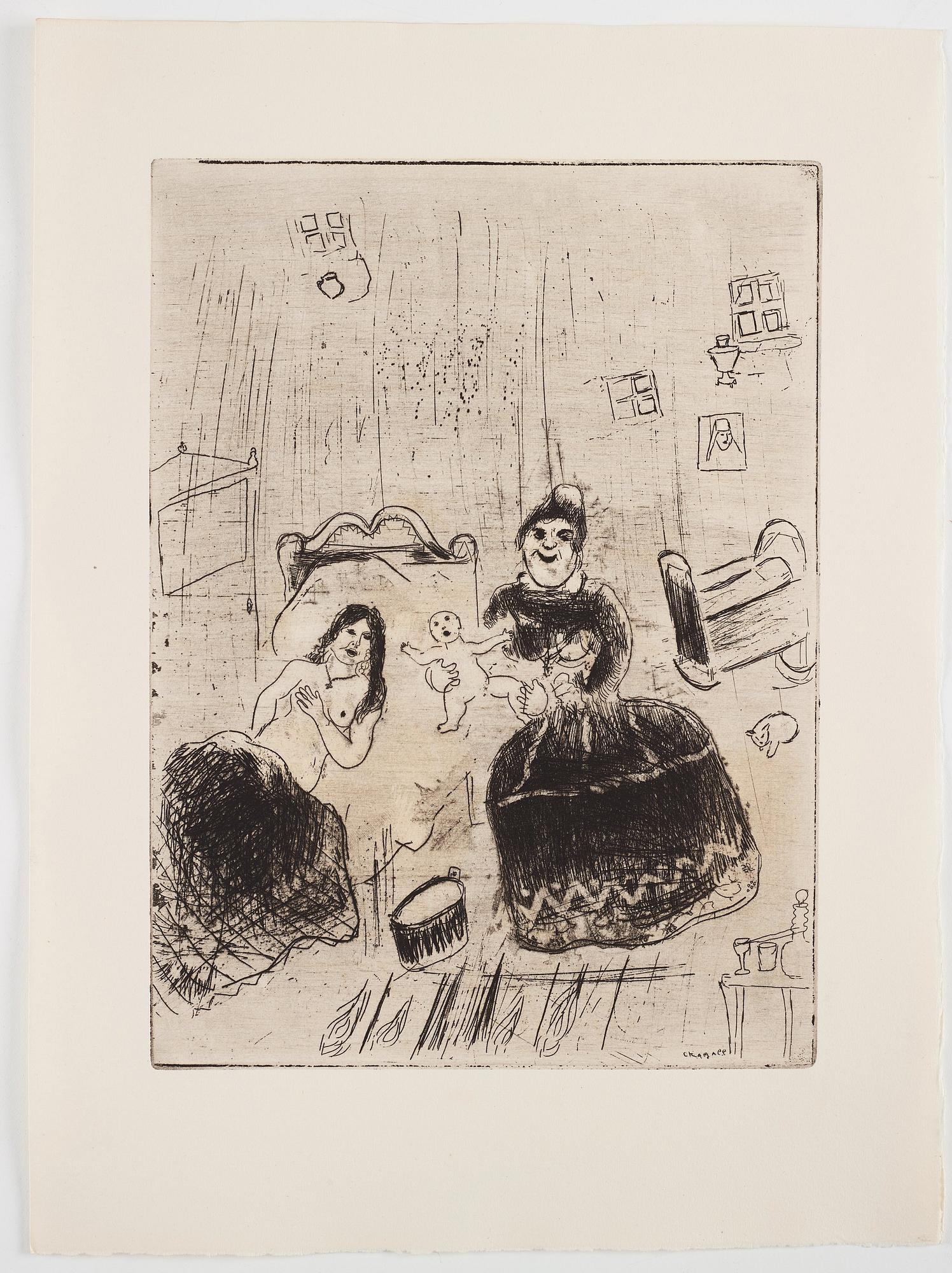 MARC CHAGALL, 71 st etsningar ur upplagan om 285 exemplar på Arches/MBM/J. Perrigot-papper, 1923-1948.