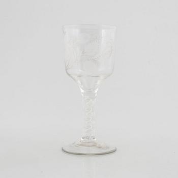 An Anglo-Irish 18th century wine glass.