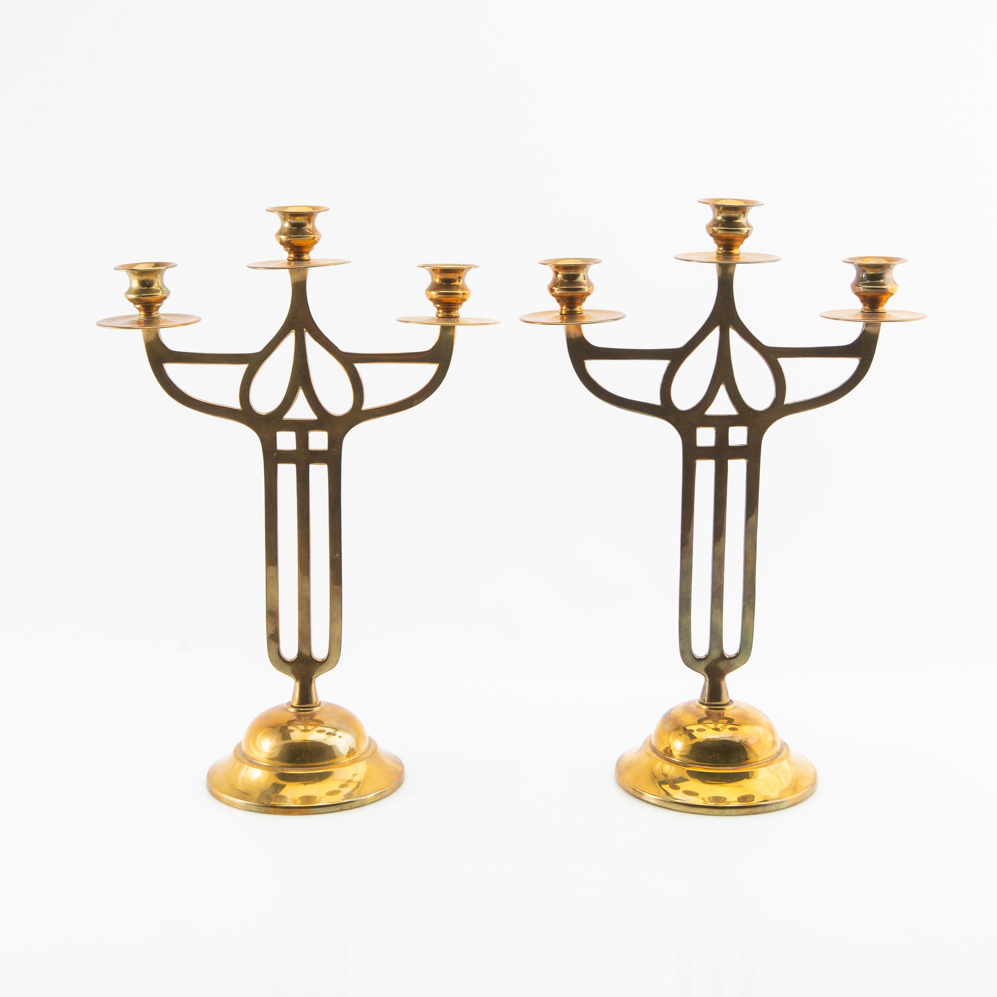 Kandelabrar ett par Jugend tidigt 1900-tal.