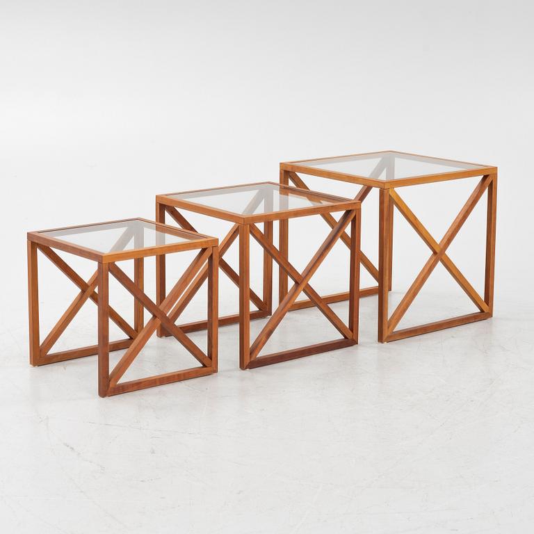 Annika Reuterswärd, a three-piece cherry-tree nesting table, 'Annika', Fogia.