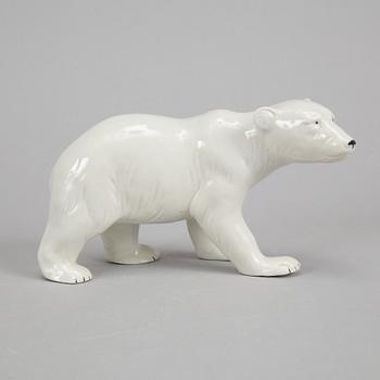 Five ceramic polar bears.