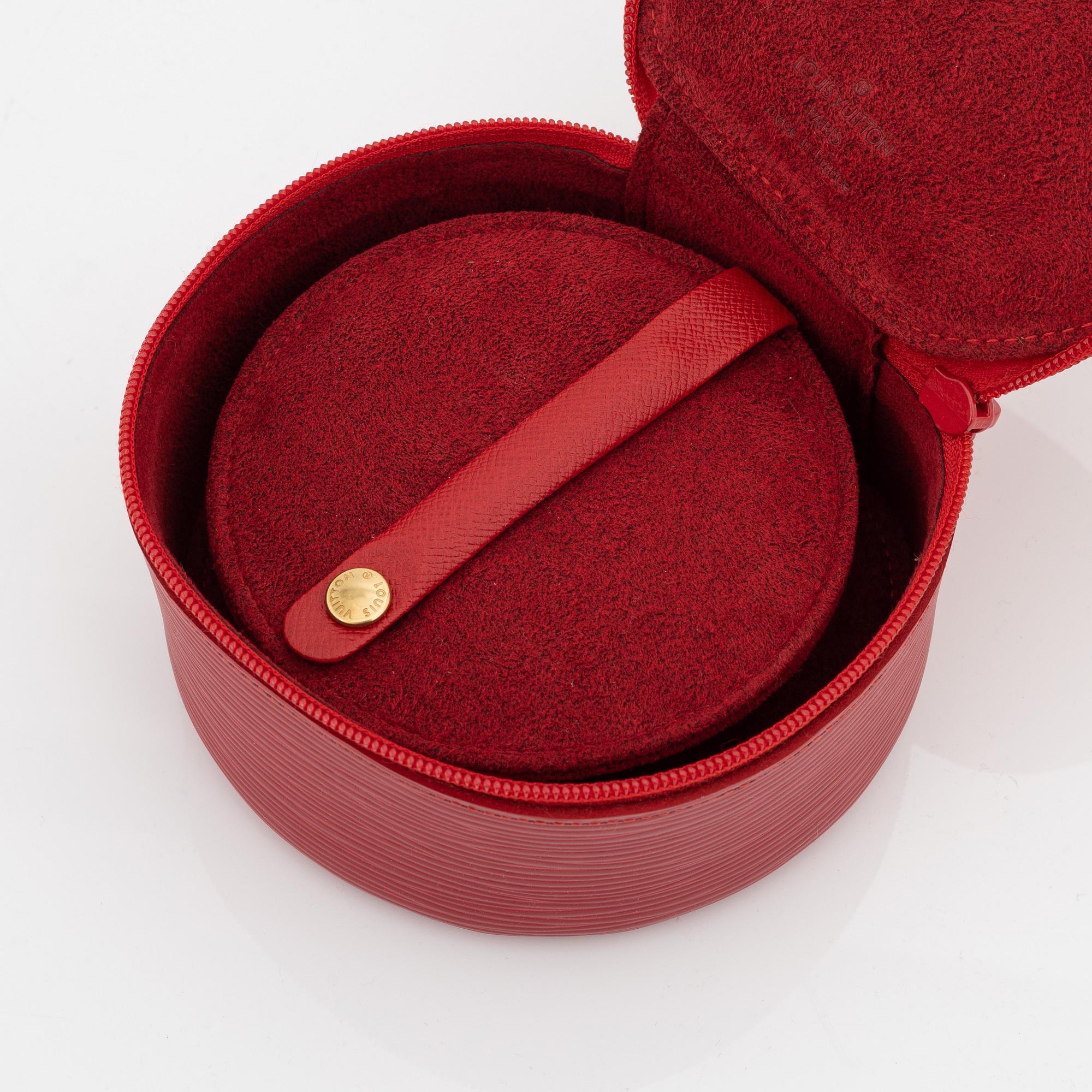 Louis Vuitton, a red epi leather 'Ecrin Bijoux Jewelry case', 2003.