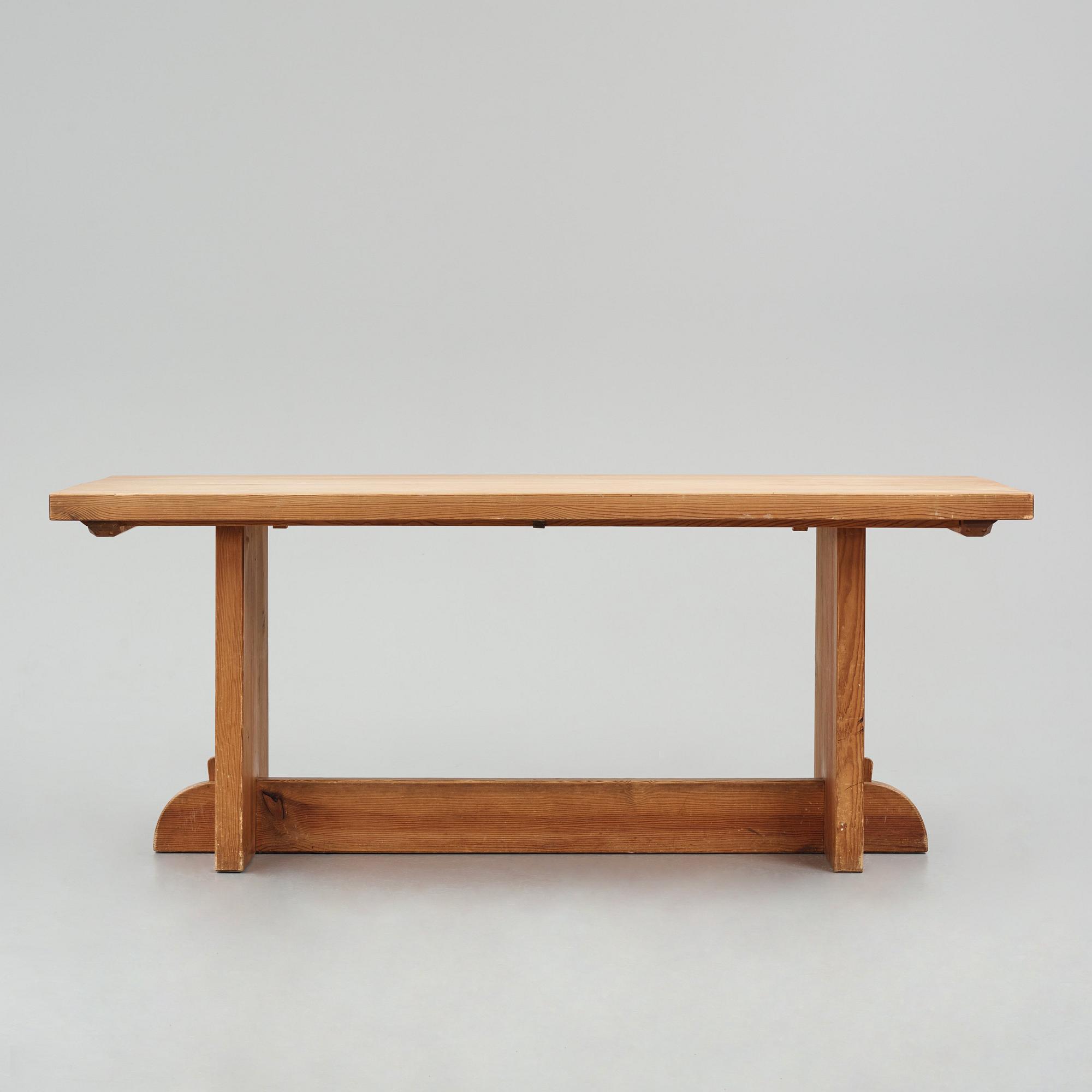 Axel Einar Hjorth, a "Lovö" stained pine table, Nordiska Kompaniet 1930s.