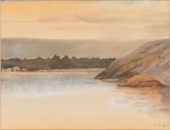 Venny Soldan-Brofeldt, akvarell, signerad.