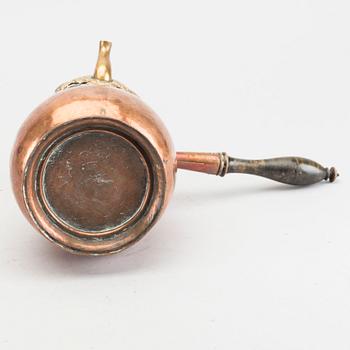 A swedish copper coffee pot, 18th century.