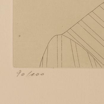 PAUL WUNDERLICH, färgakvatint, signerad och numrerad 90/100.