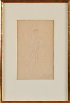 Ernst Josephson · ERNST JOSEPHSON, teckning, signerad.