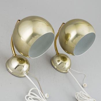 A pair of wall lamps, BJS, Skellefteå, 1970s.