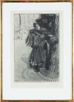 Anders Zorn, etching, 1897, signed in pencil.