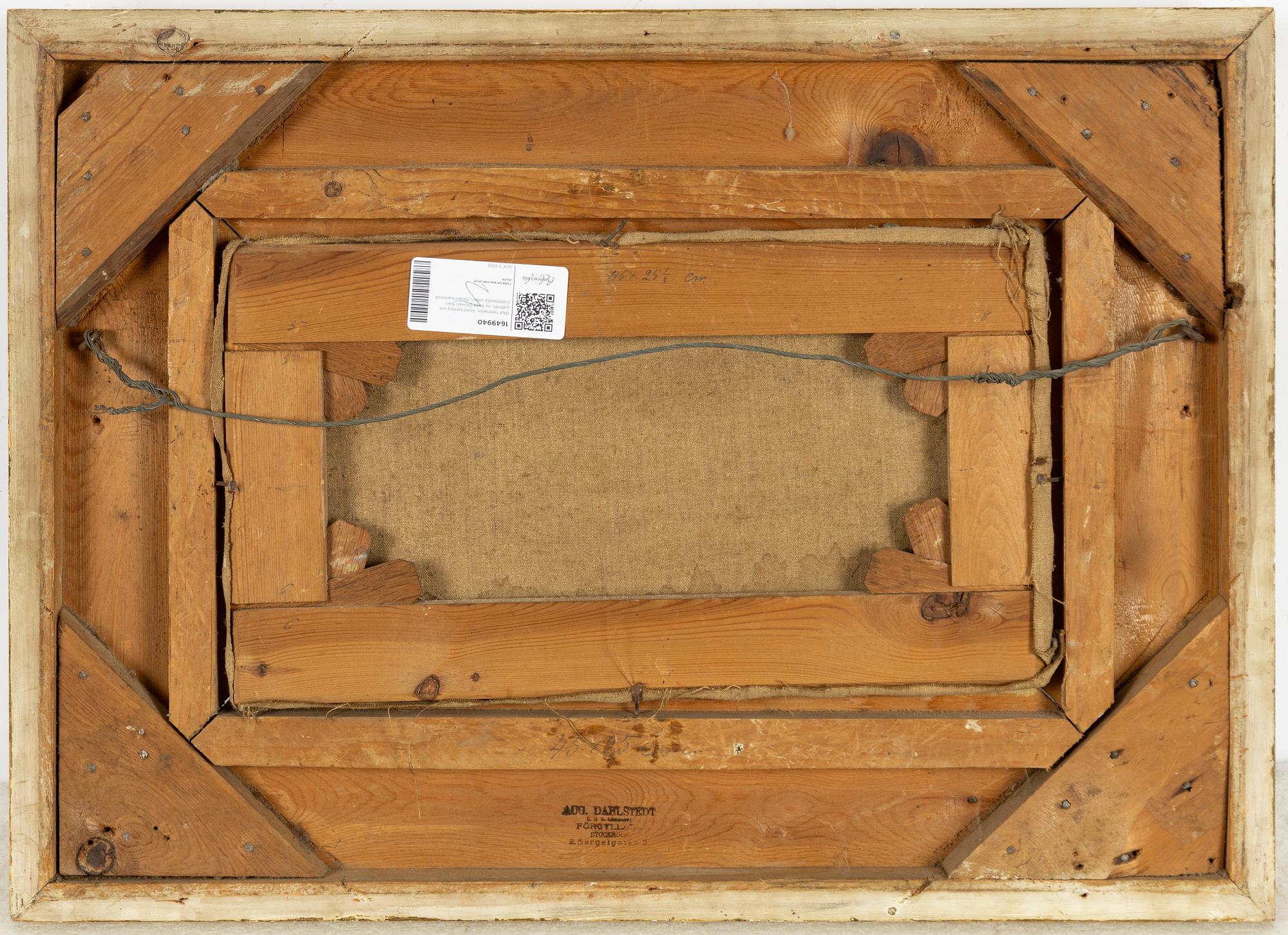 Olof Hermelin, Sommardag vid vattnet, vy över Öljaren från Gimmersta säteri, Södermanland.