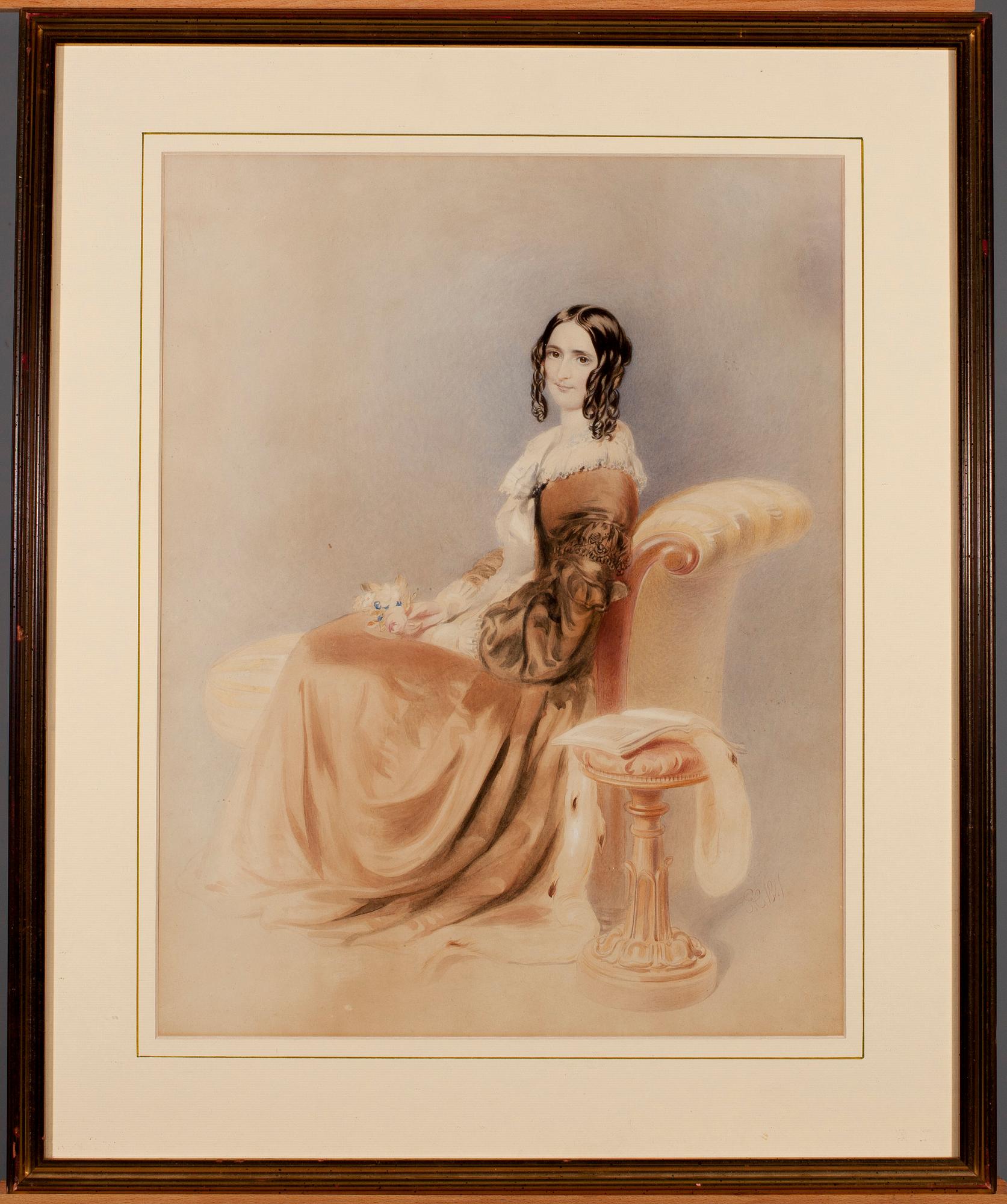 OKÄND KONSTNÄR, akvarell, monogramsignerad JC och daterad 1841.