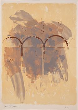 FÄRGLITOGRAFIER, 3 st i mapp. Sign o numr HC.