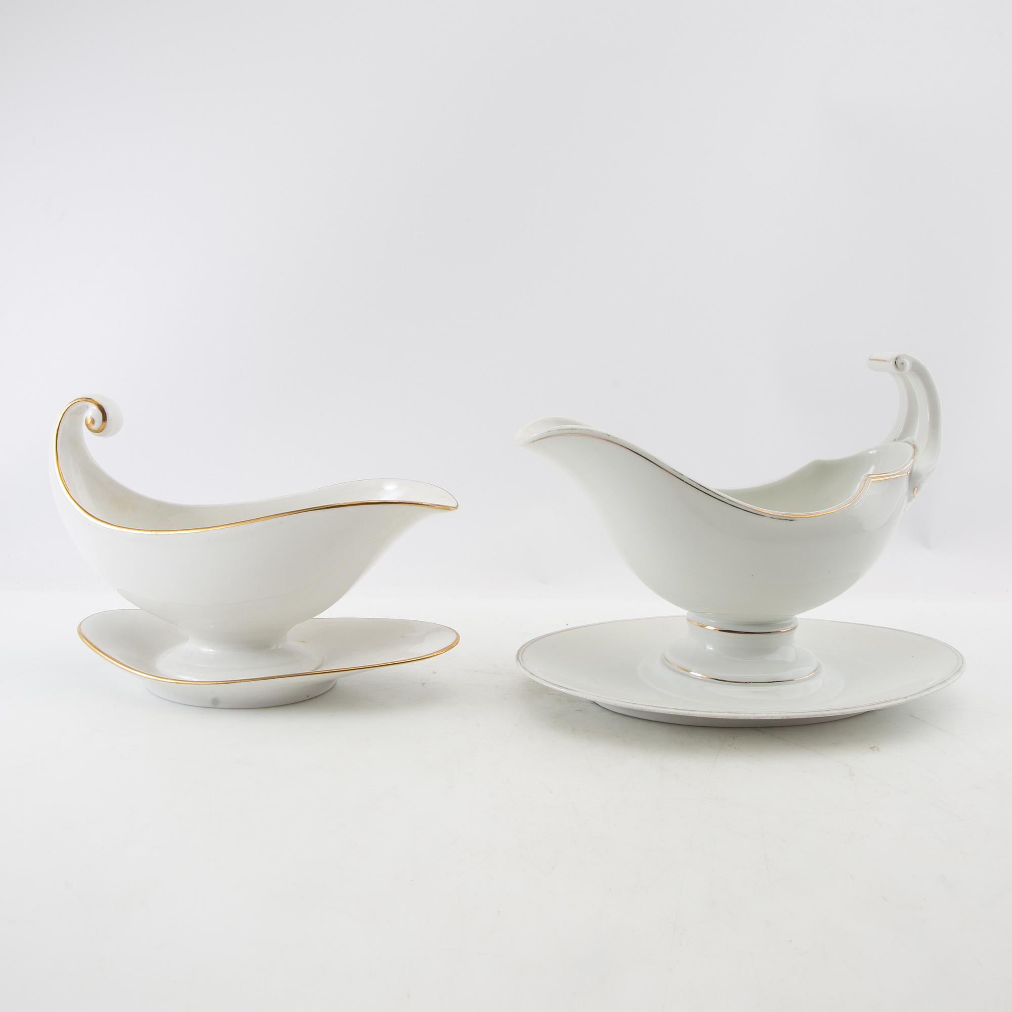 Service pieces 6 pcs Empire style including Rörstrand early 20th century porcelain.