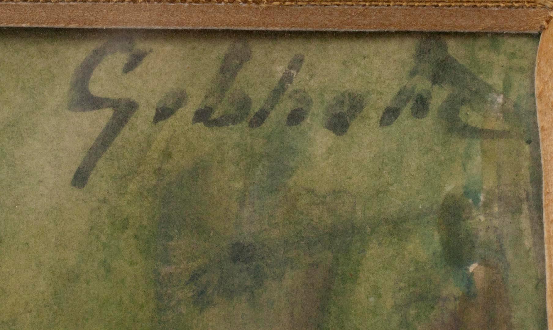 ALBERT GEBHARD, akvarell, sign.