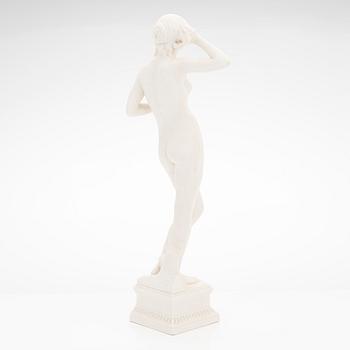 Per Hasselberg, efter, skulptur, "Snöklockan", Gustavsberg 1904.