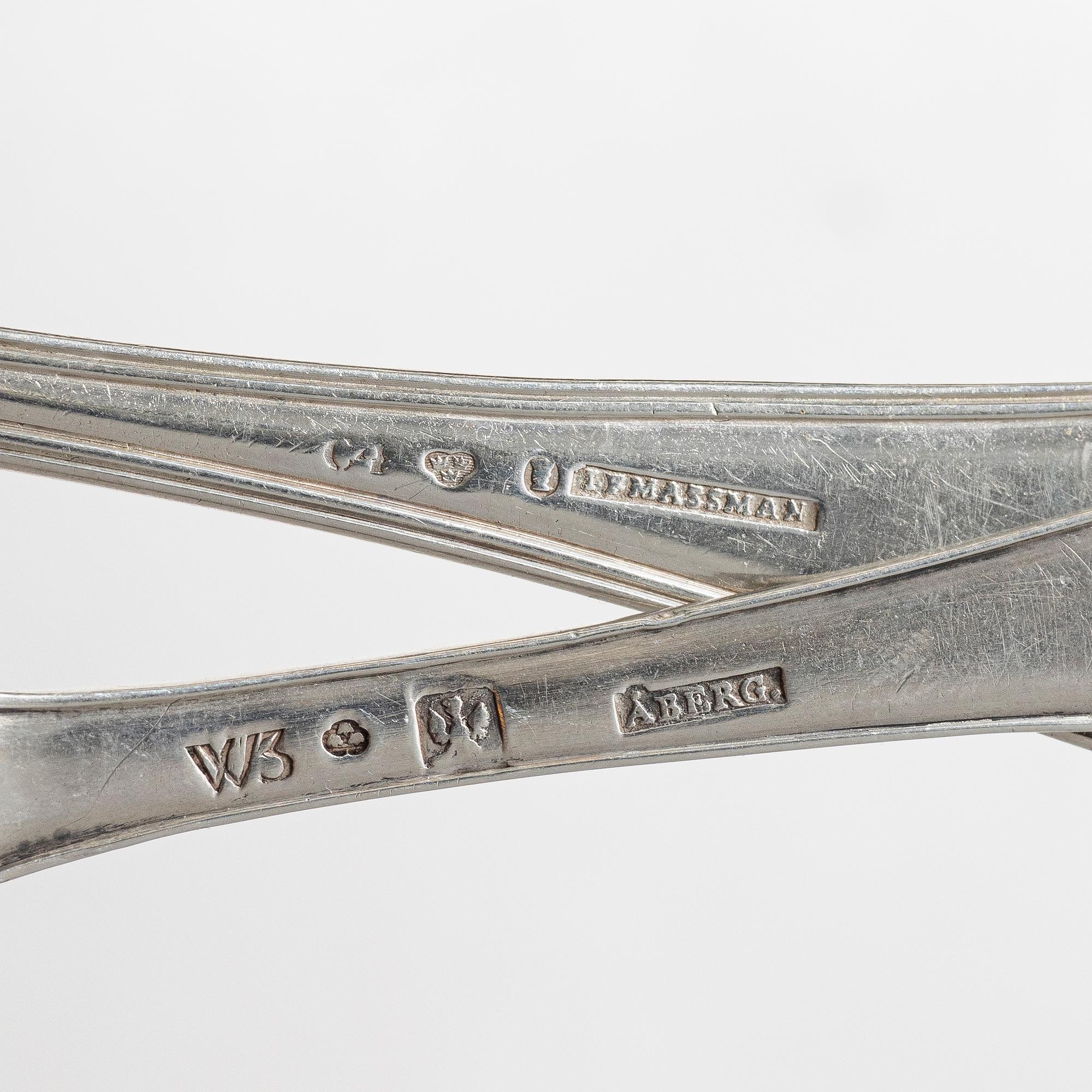 A collection of silver, 20 pieces, various models, including Z. Lundqvist, 19th-20th century.