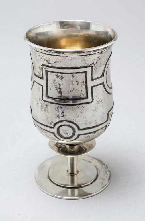 A silver beaker by Karl Norberg for C.G Hallberg, Stockholm, 1930.